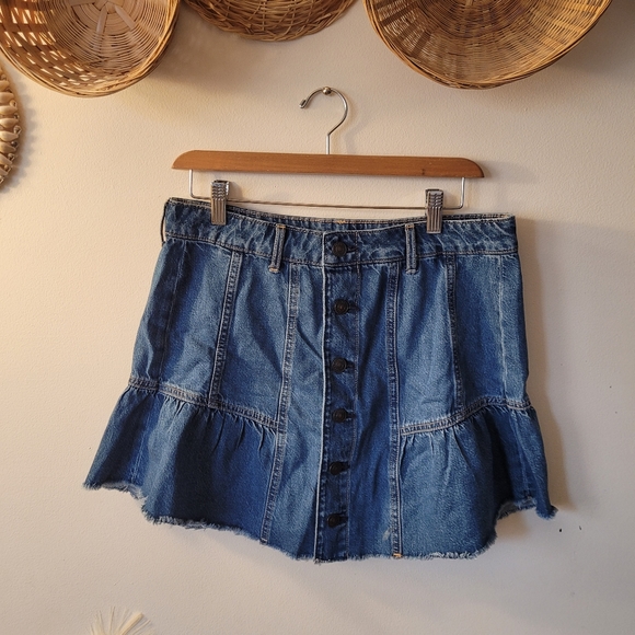 Frilled Denim Skirt AE - Picture 2 of 4